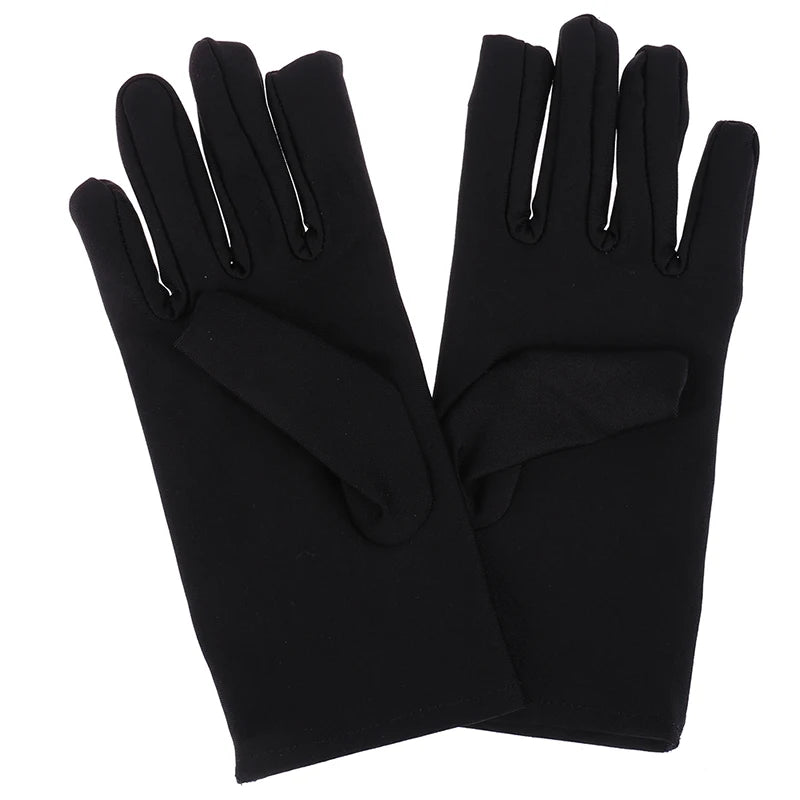 Glove Girl Lady Satin Short Finger Wrist Gloves Smooth Evening Party Formal Prom Costume Stretch Gloves Red White