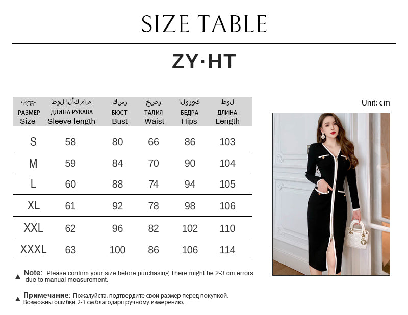 ZYHT 2023 4649 Spring Casual Elegant Knit Bodycon Dress