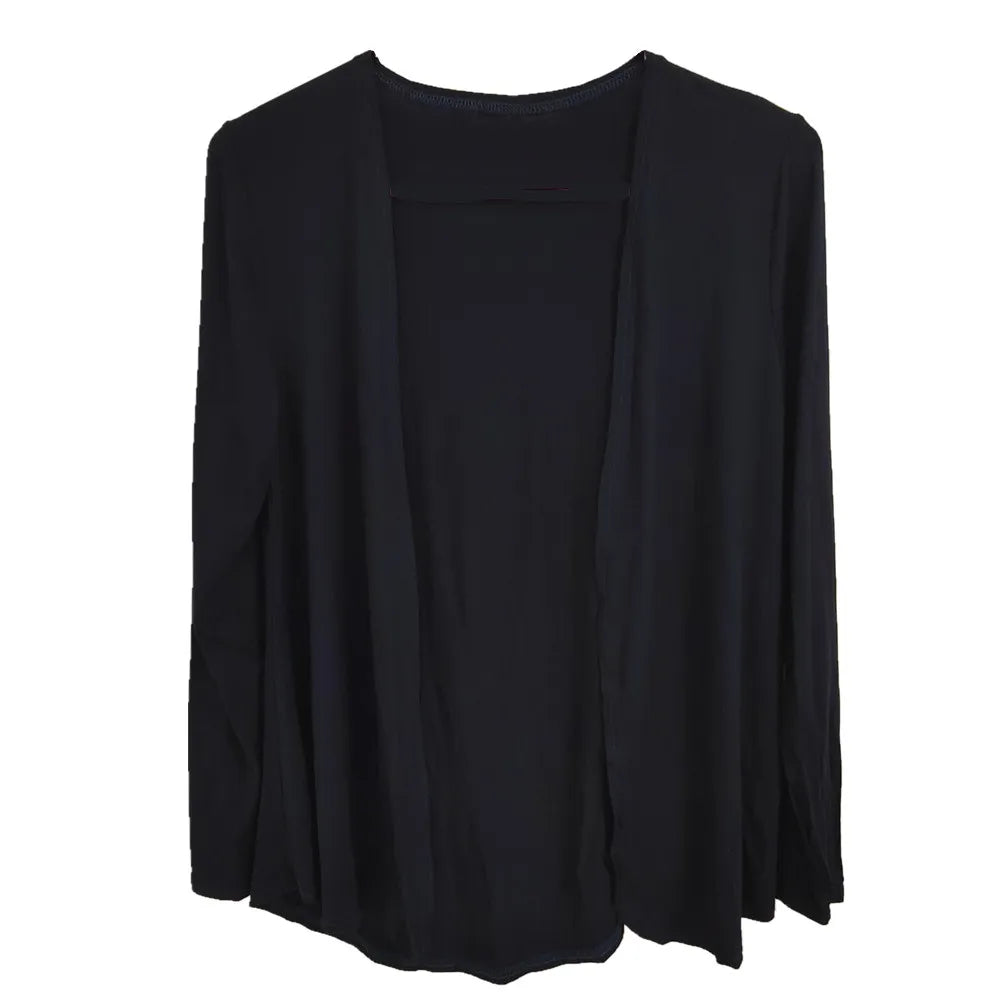 Makuluya Women Soft Sweet Solid Color Modal Female Long Sleeve Cardigan