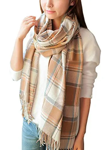 Plaid Scarf Big Grid Winter