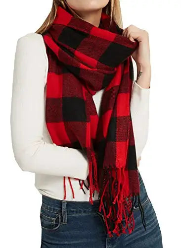 Plaid Scarf Big Grid Winter