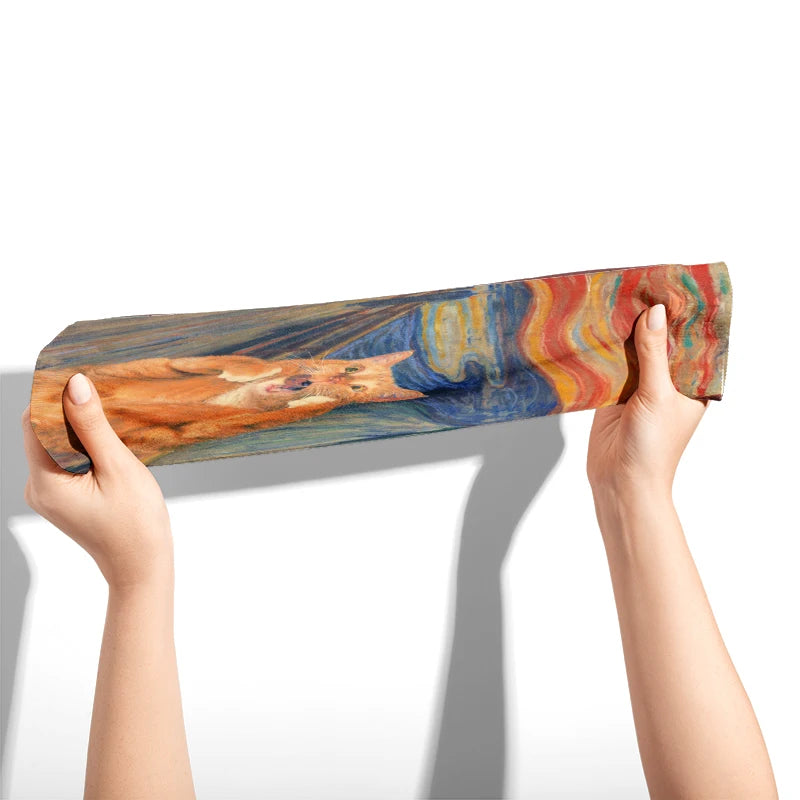 World Famous Oil Painting Socks For Unisex Starry Night Monet Mona Lisa Art Sock Retro Personality Comfortable Sokken For Female