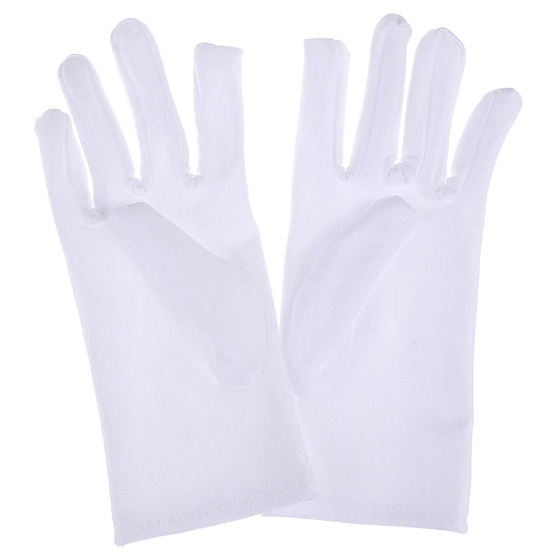 Glove Girl Lady Satin Short Finger Wrist Gloves Smooth Evening Party Formal Prom Costume Stretch Gloves Red White