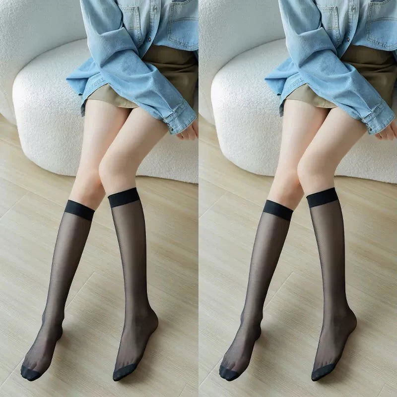 Women Sexy Fishnet Stockings Summer Ultra Thin Body Stockings Thigh High Over Knee Nylon Long Socks Hosiery Lolita Stockings