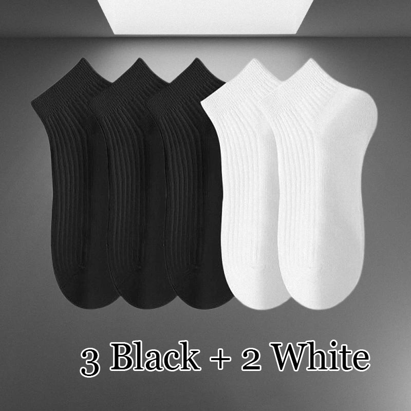 5/10 Pairs High Quality 100% Cotton Men Women Ankle Short Socks Fashion Invisible Sport Sweat-absorbing Girls Low Cut Boat Socks