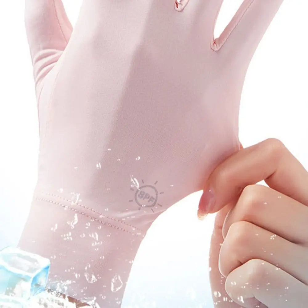 Breathable Touch Screen Anti-UV Women Gloves Mittens Sunscreen Gloves Ice Silk Gloves
