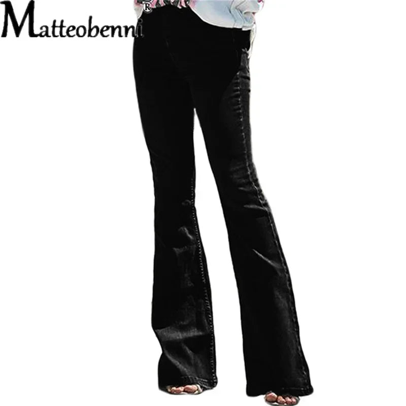 Wide Legs Pants Female Women's Jeans Large Size Boyfriend Women Jeans Ladies Sexy High Waist Ripped Jeans 2021 Flared Trousers
