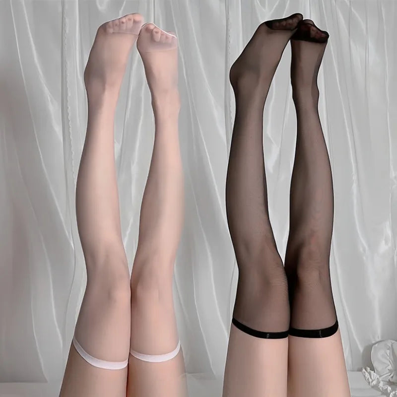 Women Sexy Fishnet Stockings Summer Ultra Thin Body Stockings Thigh High Over Knee Nylon Long Socks Hosiery Lolita Stockings