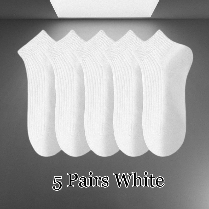 5/10 Pairs High Quality 100% Cotton Men Women Ankle Short Socks Fashion Invisible Sport Sweat-absorbing Girls Low Cut Boat Socks