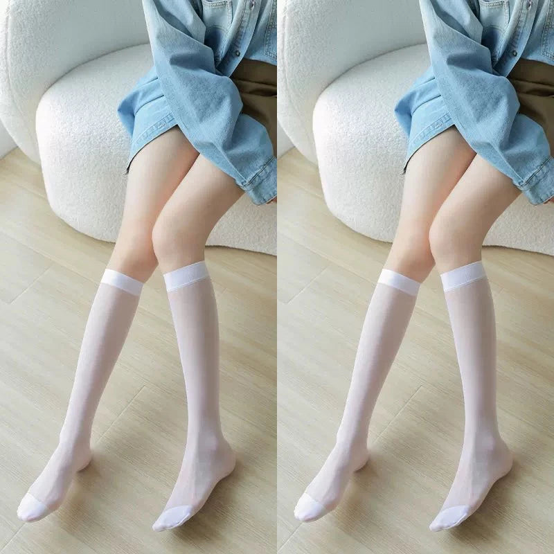 Women Sexy Fishnet Stockings Summer Ultra Thin Body Stockings Thigh High Over Knee Nylon Long Socks Hosiery Lolita Stockings