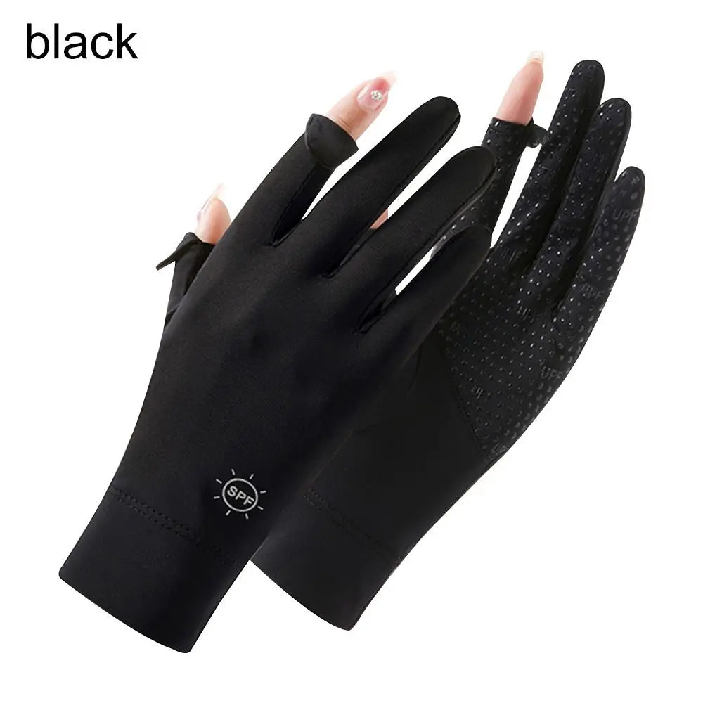 Breathable Touch Screen Anti-UV Women Gloves Mittens Sunscreen Gloves Ice Silk Gloves