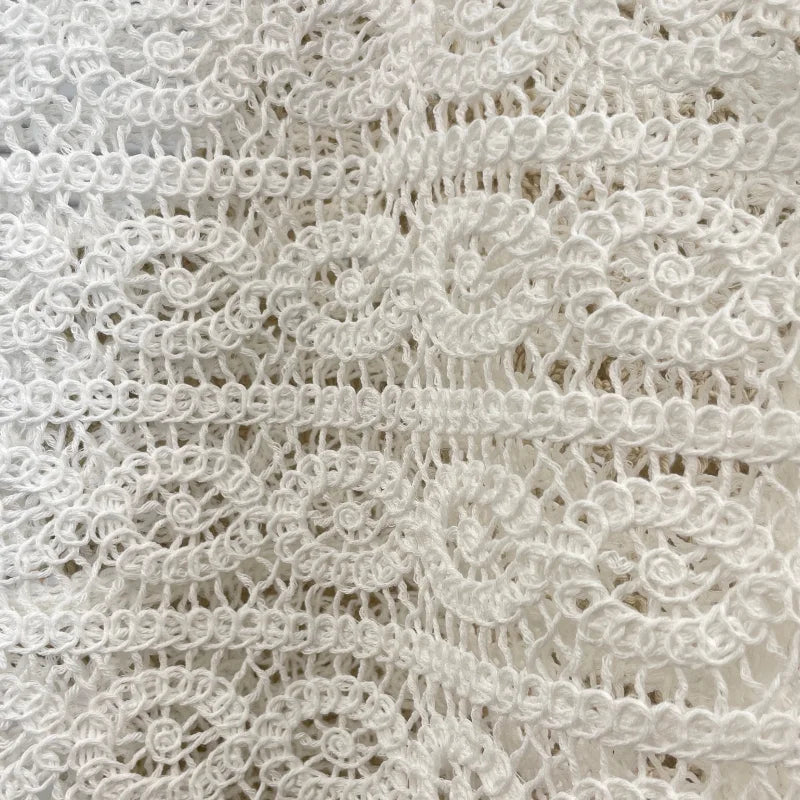 Square Neck Crochet Tank Top Button Front Sleeveless Sheer Open-knit Vest Blouse Women Spring Summer Boho Vacation Beach Outfit