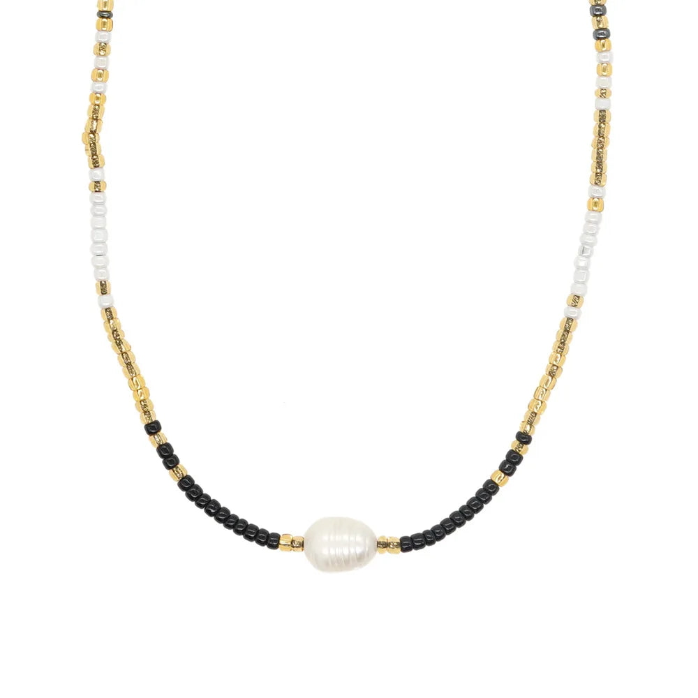 Go2boho Bohemian Colorful Luxury Gold Plated Women Fashion Jewelry Fine Choker Pearl Charm Boho Handmade Miyuki Beads Necklace