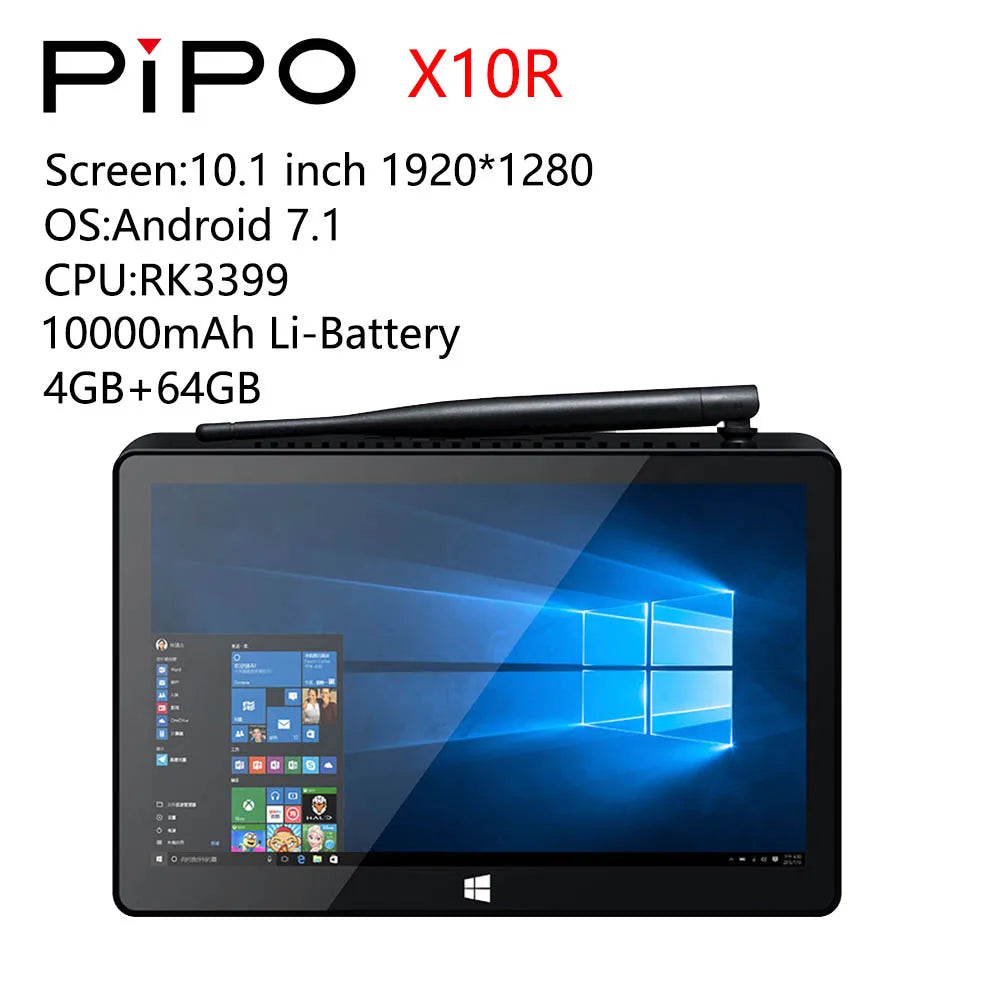 PIPO X10 Pro / X10R 10.1 Inch Mini PC Win10/Android 7.1/Linux Tablet