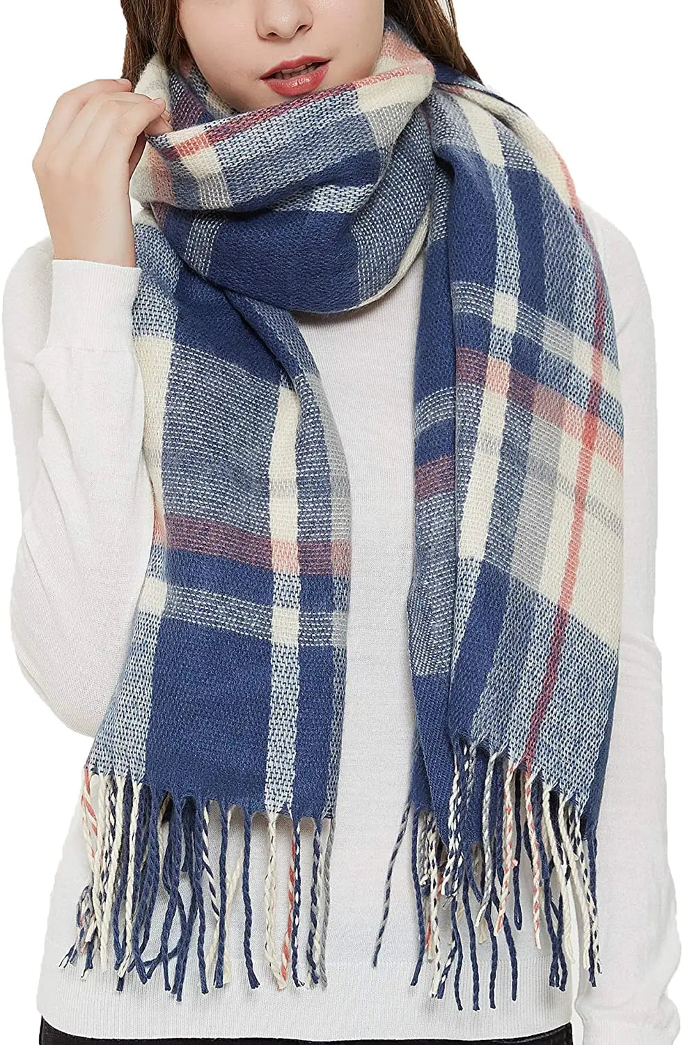 Plaid Scarf Big Grid Winter
