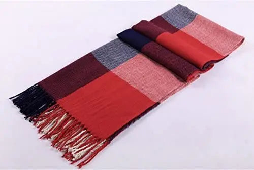 Plaid Scarf Big Grid Winter