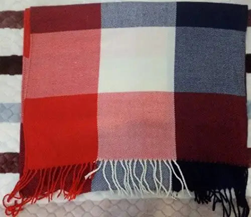 Plaid Scarf Big Grid Winter