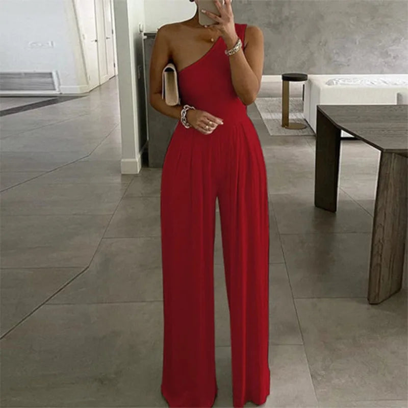 Sexy One Shoulder Romper